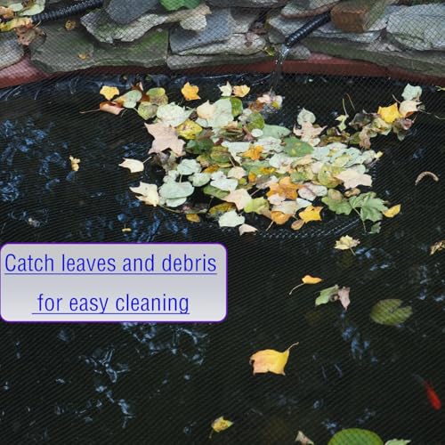 JUNFLYING 10x30 Ft Pond Netting for Leaves, 1/2 in Fine Mesh Net Cover - size: 10x30ft