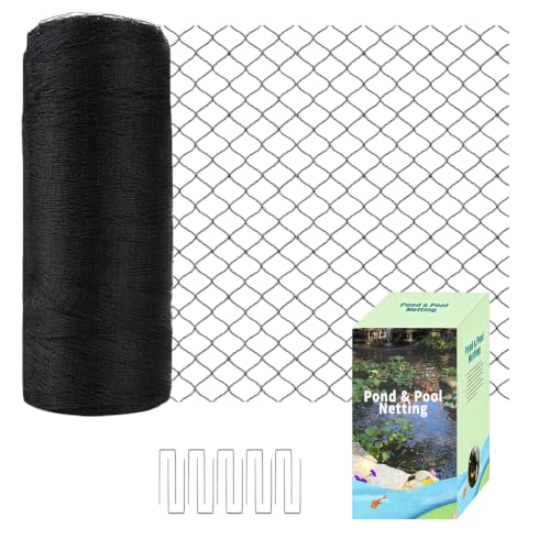 14x14ft Koi Pond Netting for Leaves, 1/2 in Mesh Netting Pond Cover Kit - size: 14FT*14FT