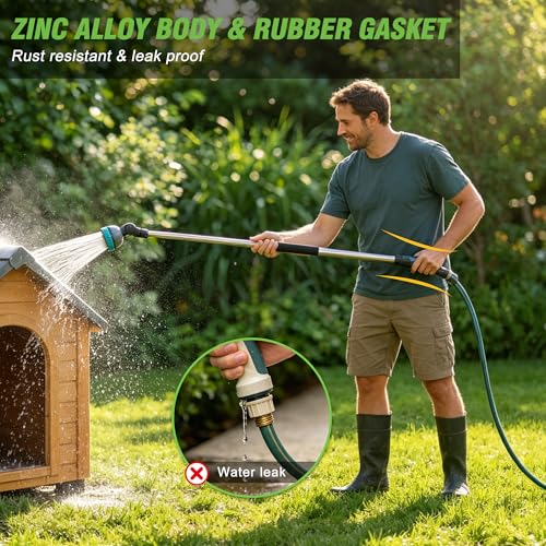 Telescoping Watering Wand with Thumb Control, 37-55 Inch Garden Hose Nozzle