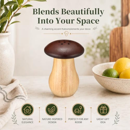 2 Pack Wooden Mushroom Fruit Fly Traps for Indoor
