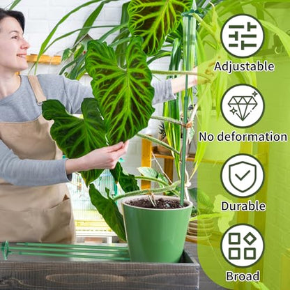 Extendable Monstera Plant Stakes, Support Sticks with Clips 3 Pack - size: 42.3Inches3PCS