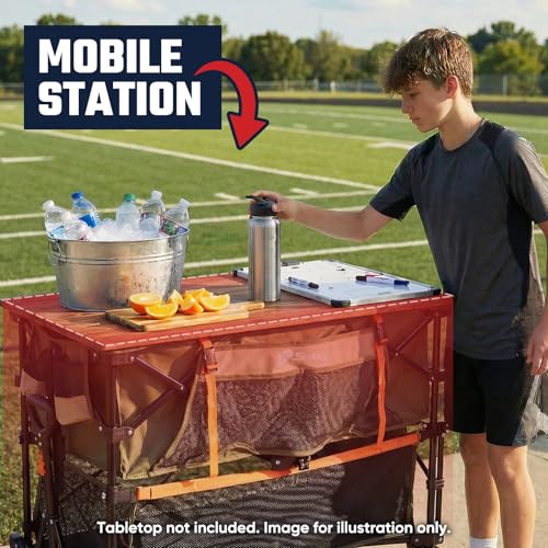 Sekey 400L Double-Decker Wagon, 500 lb Capacity, 50 in Extender - color: Army Green