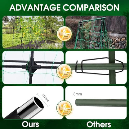 50"x48"Cucumber Trellis, Garden Arch Trellis for Climbing Plants Outdoor - color: Black