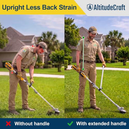 21.8" Weed Eater Handle Extension for Tall Users 6'2"+ - size: Extended Trimmer Handle (1-Pack)