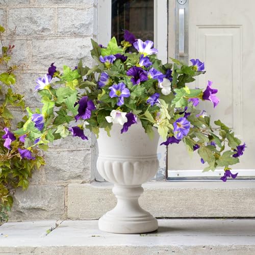 loveMoment Artificial Morning Glory Petunia Silk Flowers for Home Decor - color: Purple White