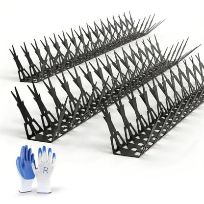 OFFO Bird Spikes for Outside, 304 Stainless Steel, 5 Pack 5 Ft, Black - color: Black