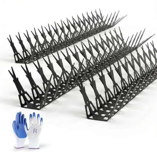 OFFO Bird Spikes for Outside, 304 Stainless Steel, 5 Pack 5 Ft, Black - color: Black