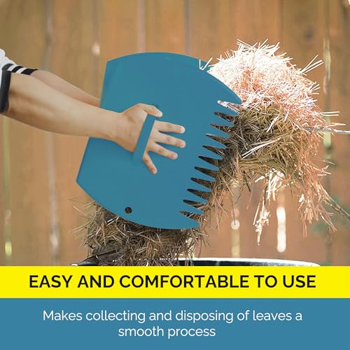GardenHOME Leaf Picker Upper, Leaf Scoops Hand Rakes, Leaf Grabber Claws - style: blue