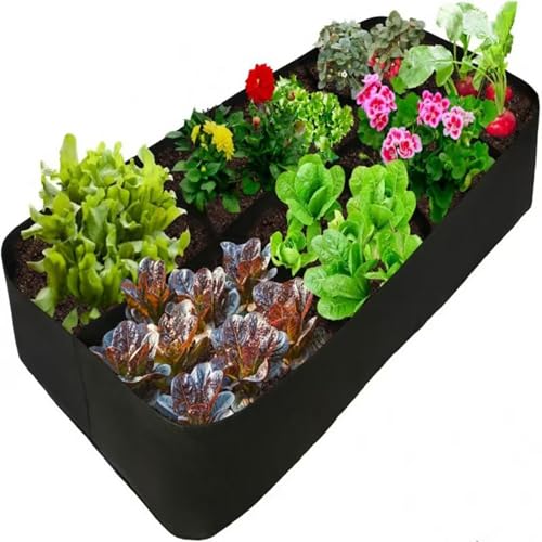 2x2 Ft Fabric Raised Garden Bed with 4 Grids - Perfect for Tomato and Potato Grow Bags, Outdoor Indoor Vegetable Garden Clearance Grow A Garden Solution