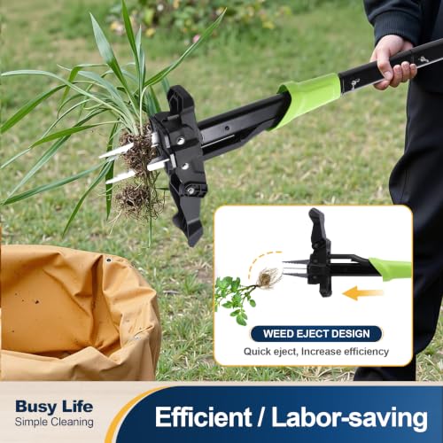 Yocada Stand Up Weed Puller Tool Heavy Duty 4 Manganese Steel Claws