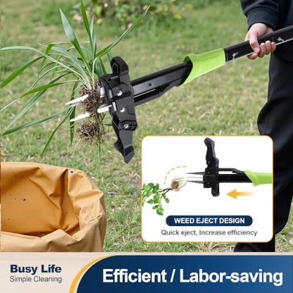 Yocada Stand Up Weed Puller Tool Heavy Duty 4 Manganese Steel Claws