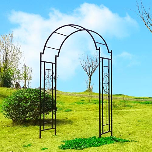 OUTOUR Garden Arch Arbor Arbour Trellis Outdoor Iron Arbor Arbour