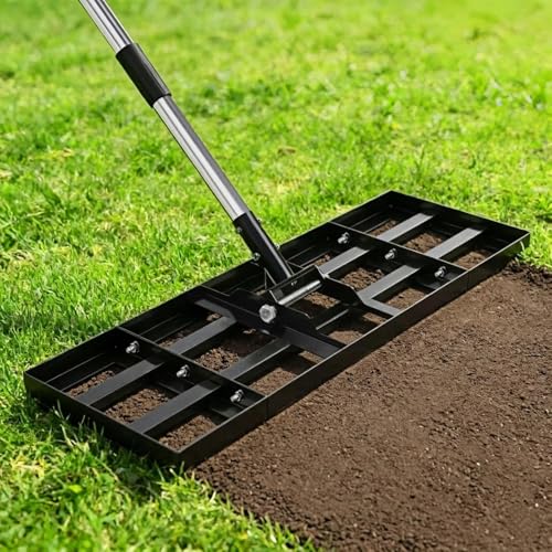 Modular Lawn Leveling Rake, 30”x10” Expandable Stainless Steel