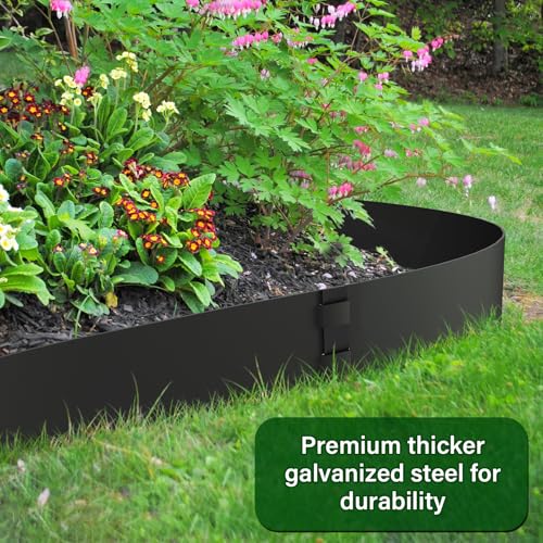 Metal Garden Edging 12 Inch Tall,Steel Landscape Edging 6 Packs - size: 12 inch