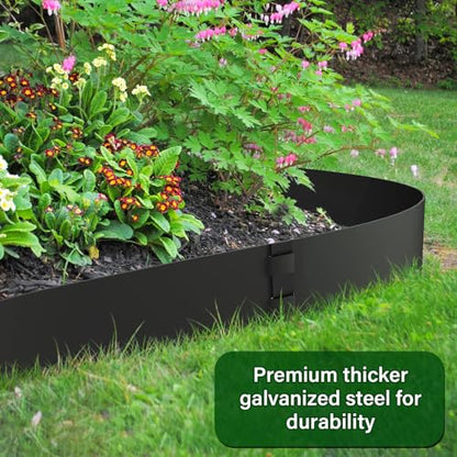 Metal Garden Edging 12 Inch Tall,Steel Landscape Edging 6 Packs - size: 12 inch