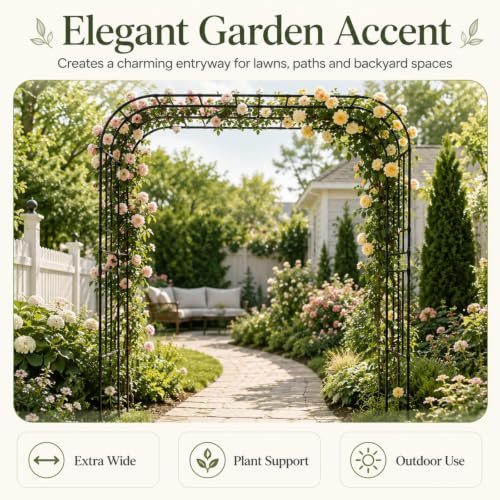 126" x15.8" x 94.5" Garden Arch Arbor Trellis