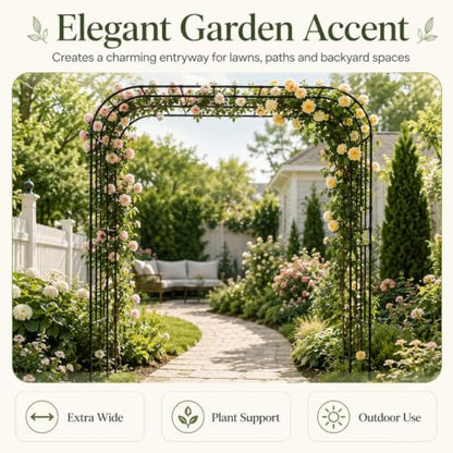 126" x15.8" x 94.5" Garden Arch Arbor Trellis