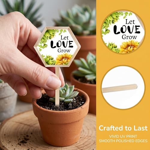 Funny Plant Labels for Outdoor Garden Waterproof,14 Garden Sign - color: Love