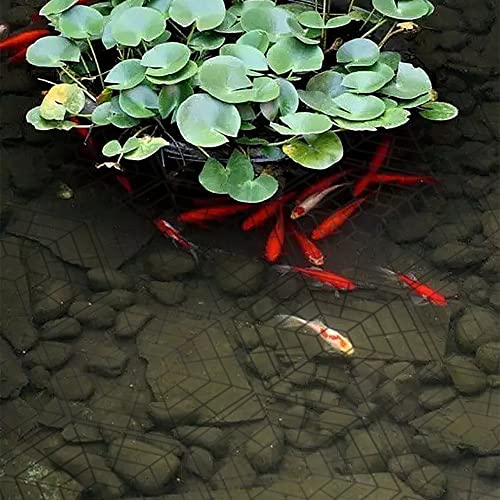 MAITER Pond Netting Floating Guard Protect Fish Koi (20 Pack, 10.6" x 12", Black Hexagon)