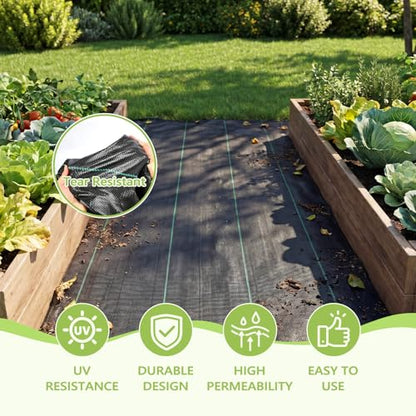 iropro Premium 5oz Weed Barrier Fabric Heavy Duty 4ftx250ft - size: 4ft x250ft