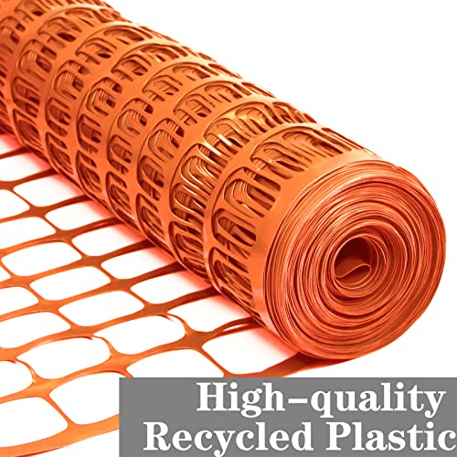 Sunnyglade 4X100 Ft Outdoor Snow Fence Plastic Temporary Fence Orange
