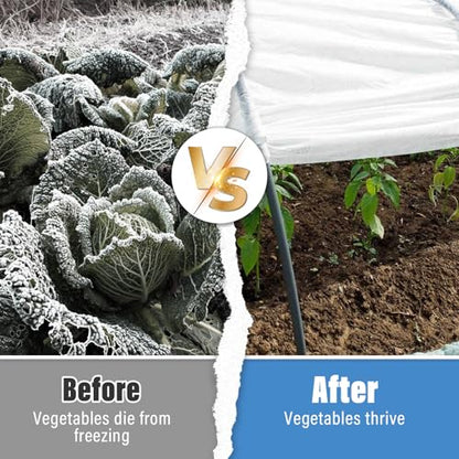 Legigo 12 X 26 Ft Clear Greenhouse Plastic, Plant Covers Freeze Protection - size: 12 x 26 Ft