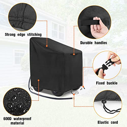 Outdoor Garden Hose Reel Cart Cover Waterproof-37.8x23.6x36in - size: 37.8"L x23.6"Wx 36"H