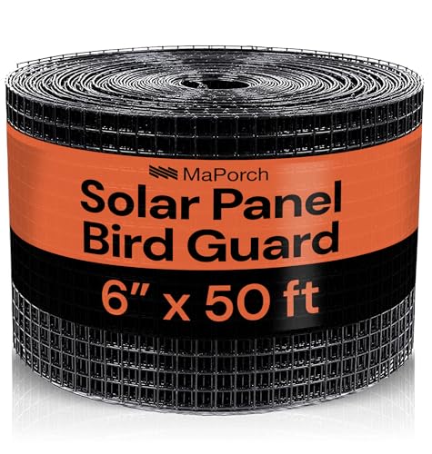 Solar Panel Bird and Critter Guard, 6" x 50ft Mesh Roll, Maporch - size: 6"x50FT