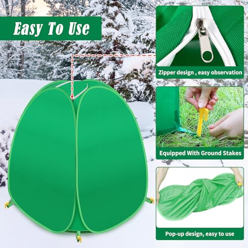 2 Pack Pop Up Winter Plant Covers, 22x22x23" Freeze Protection Shrub Covers - size: 2 Pcs 22x22x23"