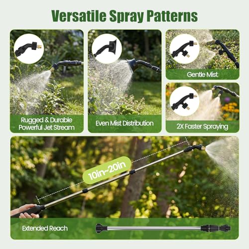 Battery Powered Sprayer 2 Gallon Electric Pump Lawn & Garden Sprayer - color: off-white