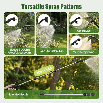 Battery Powered Sprayer 2 Gallon Electric Pump Lawn & Garden Sprayer - color: off-white