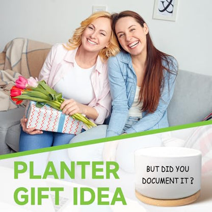 Office Desk Shelf Decor, Ceramic Succulent Plant Pot (Plants Not Included) - style: But did you document it