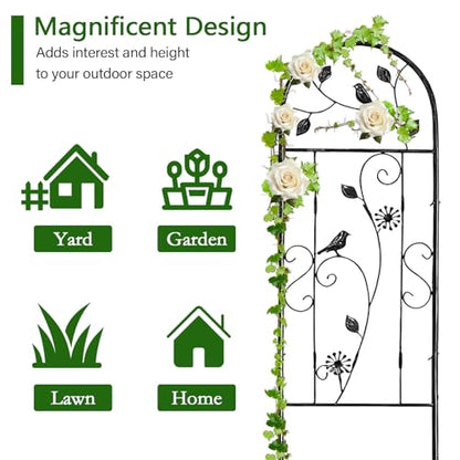 aboxoo 2-Pack Bird Metal Garden Trellis for Climbing Plants - color: Bird, size: 2pcs