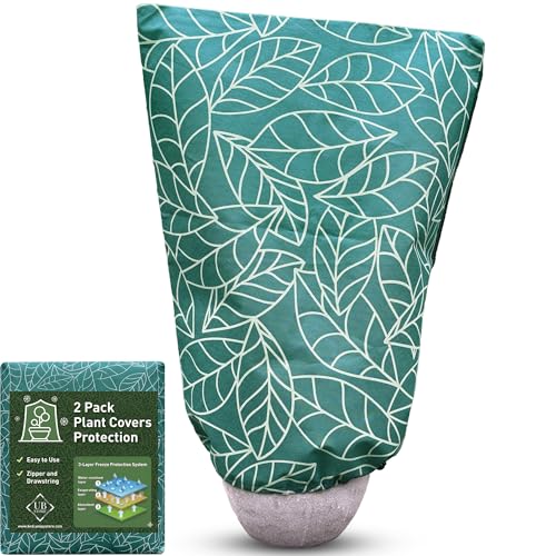 Plant Covers Freeze Protection 24"x32" | 2-Pack Winter Frost Blankets - size: 24 x 32 In
