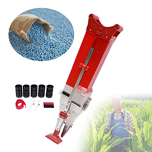 Double Barrel Sower,Adjustable Seed Fertilizer Spreader Planter,Manual Fertilizer Seeder,Garden Seed Spreader-Depth,Garden helper,Suitable for Sow Carrot,Lettuce,Flower,Plant,Peanut,Spinach Seed