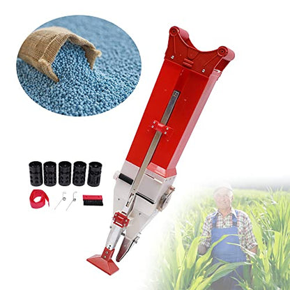 Double Barrel Sower,Adjustable Seed Fertilizer Spreader Planter,Manual Fertilizer Seeder,Garden Seed Spreader-Depth,Garden helper,Suitable for Sow Carrot,Lettuce,Flower,Plant,Peanut,Spinach Seed
