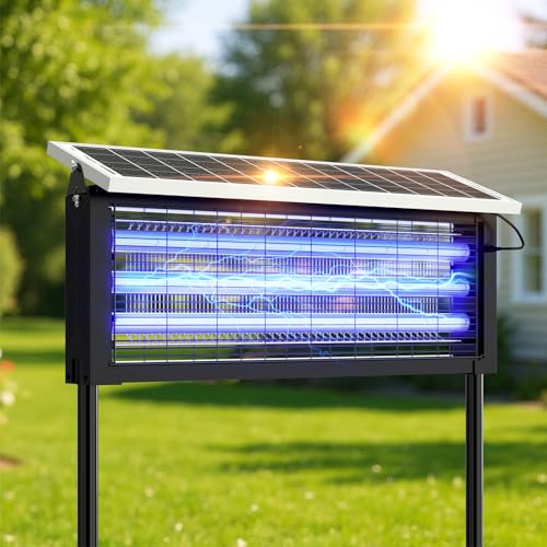 Solar Bug Zapper Outdoor, 30W Large Mosquito Zapper Outdoor - size: 25.6 inches for 4000 sq.ft