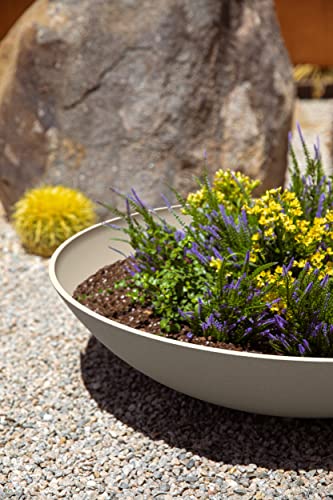 Veradek Mason Series Lane Bowl - Large Outdoor Bowl Planter - color: Sand, size: 8"H x 32"DIA 2PK