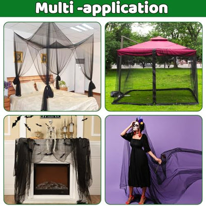 Mosquito Netting,10 × 50 Ft Mosquito Mesh Screen for Patio,Black - color: Black, size: 10 x 50 Ft - 1 Pack