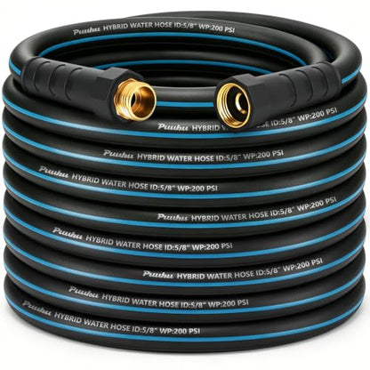 Heavy Duty Garden Hose 50FT 5/8", Non-Expanding No Kink Flexible Water Hose - size: 50ft