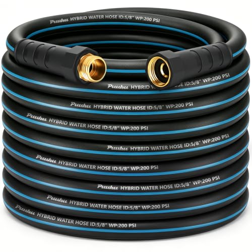 Heavy Duty Garden Hose 50FT 5/8", Non-Expanding No Kink Flexible Water Hose - size: 50ft