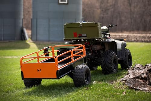 Impact IMPLEMENTS® 1500lb HD Agricultural Trailer with Solid Floor & Sides. Rugged Tires and Solid Sides with Tailgate for Increased Capacity. Original USA Design. - size: 1500lb HD Steel Bed