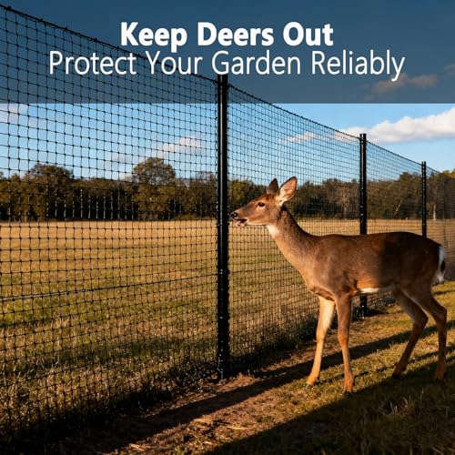 POYEE 7.5x100ft Deer Fence Netting, 1/2-inch Square Mesh Bird Netting - size: 7.5x100ft