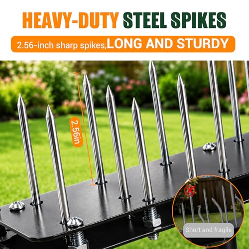 Lawn Aerator Tools, 3 Height Manual Yard Aerator with Self-Cleaning Design