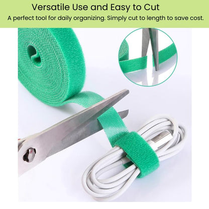 Reusable Plant Ties Hook and Loop Soft Garden Tape Roll Gentle Plant Supporting Ties Double Sided Self Gripping Adjustable Garden Staking Straps for Climbing Plants and Vines (1/2 Inch x 82 ft, Green) - size: 1/2 Inch x 82 Feet