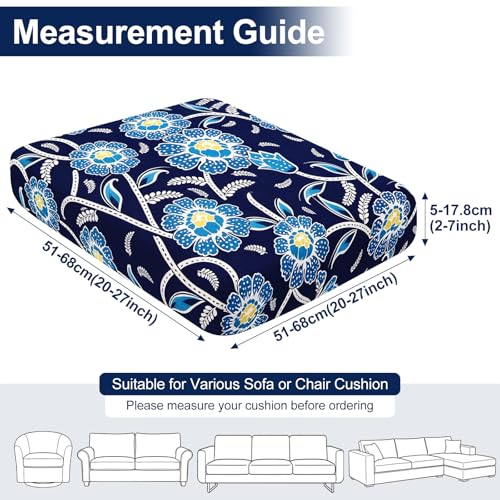 Smiry Waterproof Patio Cushion Covers, Stretch Outdoor Furniture Covers - color: Midnight Blue, size: 12PCS