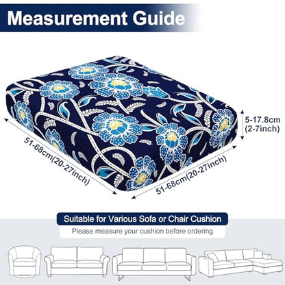 Smiry Waterproof Patio Cushion Covers, Stretch Outdoor Furniture Covers - color: Midnight Blue, size: 12PCS