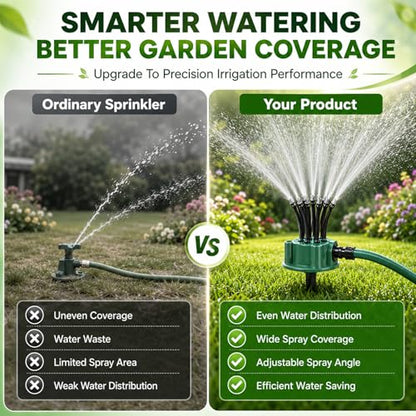 360° Multi-Directional Lawn Sprinkler, Automatic Multi Sprinkler Garden Lawn Sprinklers, Ground Irrigation Garden Sprinkler System