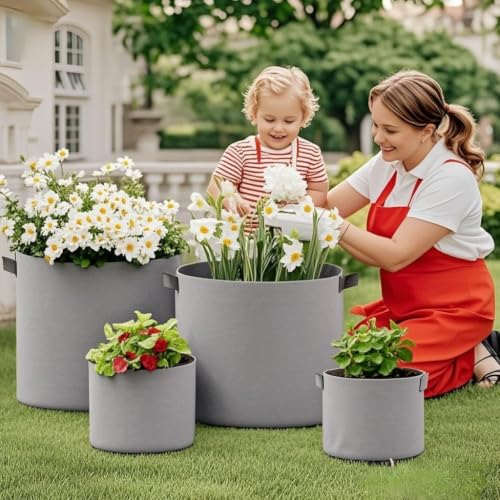 30 Gallon Fabric Grow Bags Nursery Planter Pot for Plants with Handles,3PCS - size: 30 gallon