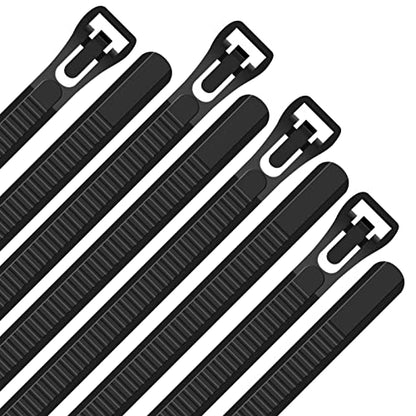 100Pcs 18Inch Heavy Duty Industrial Reusable Cable Wrap Ties - size: Reusable 18Inch 100Pcs